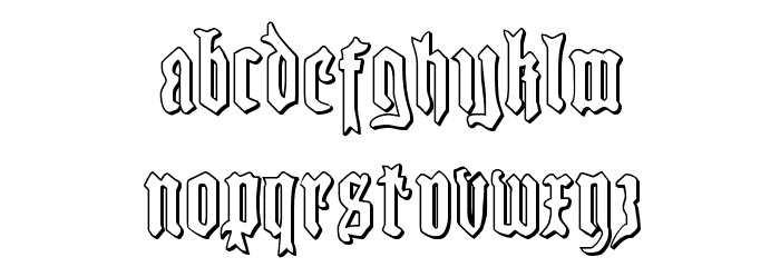 Westdelphia 3D Regular Font LOWERCASE