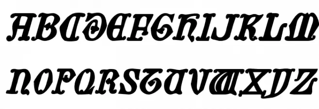 Westdelphia Bold Italic 字体 大写