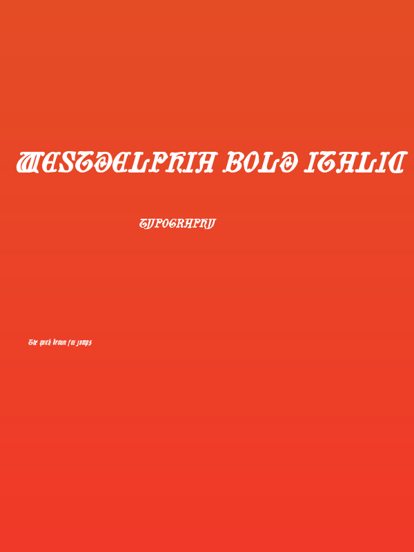 Westdelphia Bold Italic Poster
