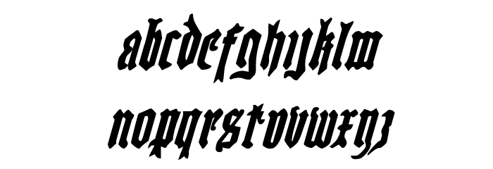 Westdelphia Bold Italic Font LOWERCASE