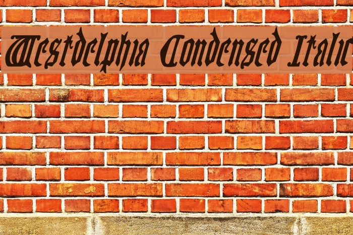 Westdelphia Condensed Italic Example 2
