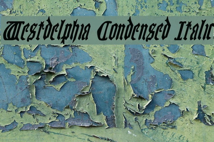 Westdelphia Condensed Italic Example 3
