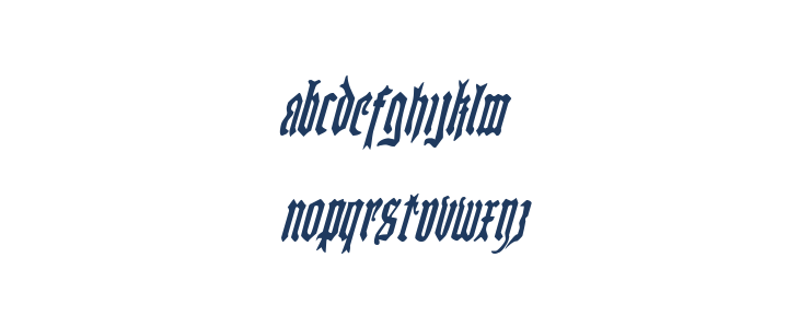 Westdelphia Condensed Italic Lowercase