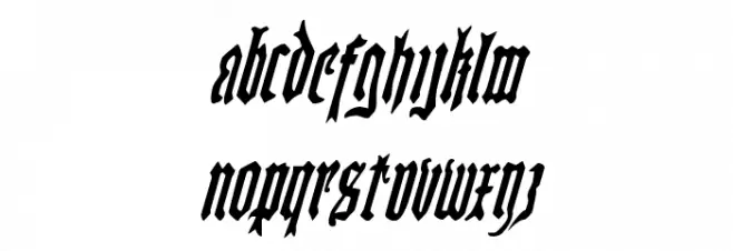 Westdelphia Condensed Italic Fuentes MINÚSCULAS