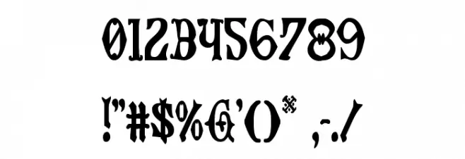 Westdelphia Condensed Font OTHER CHARS