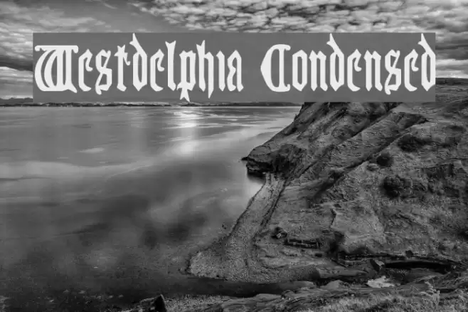 Westdelphia Condensed Font examples