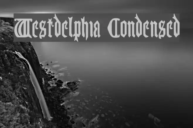Westdelphia Condensed Font examples