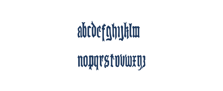 Westdelphia Condensed Lowercase