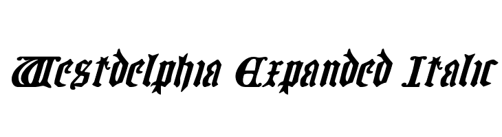 Westdelphia Expanded Italic Font