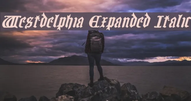 Westdelphia Expanded Italic Example 2