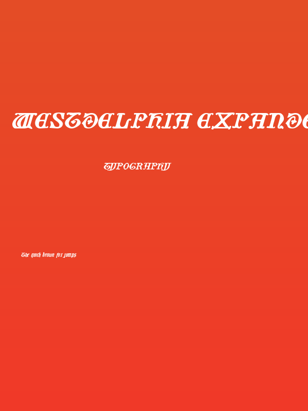 Westdelphia Expanded Italic Poster