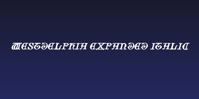 Westdelphia Expanded Italic Social Header