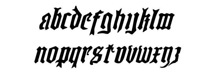 Westdelphia Expanded Italic Font LOWERCASE