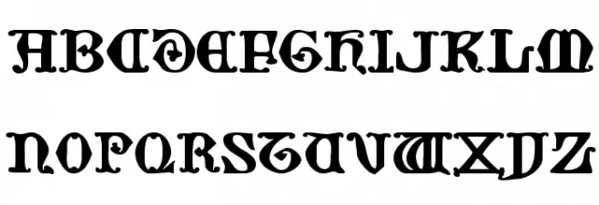 Westdelphia Expanded Font Litere mari
