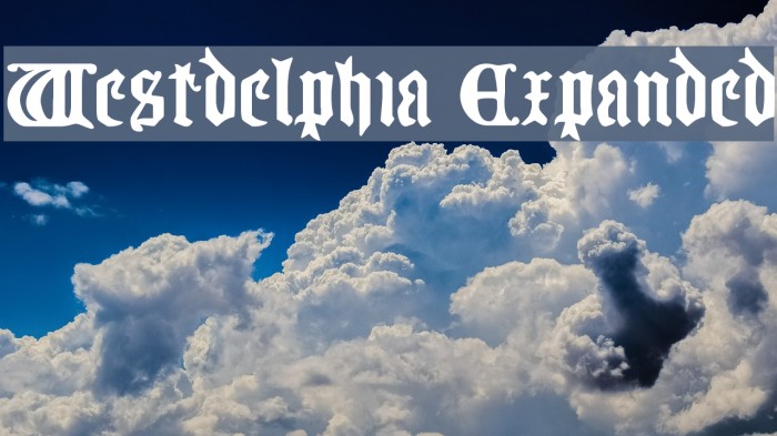 Westdelphia Expanded Font examples