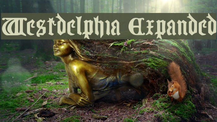 Westdelphia Expanded Font examples