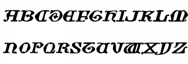 Westdelphia Extra-Expanded Italic Шрифта ВЕРХНИЙ
