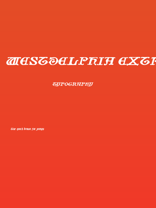 Westdelphia Extra-Expanded Italic Poster