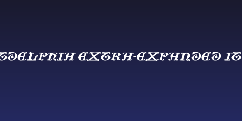 Westdelphia Extra-Expanded Italic Social Header
