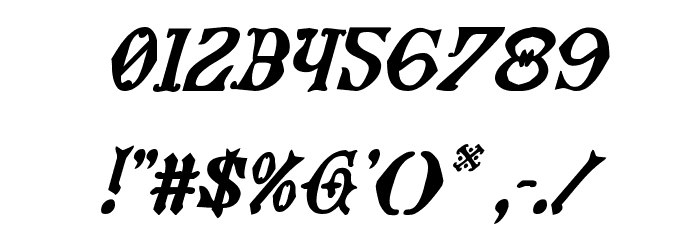 Westdelphia Italic Font OTHER CHARS