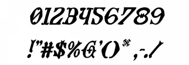 Westdelphia Italic Font OTHER CHARS