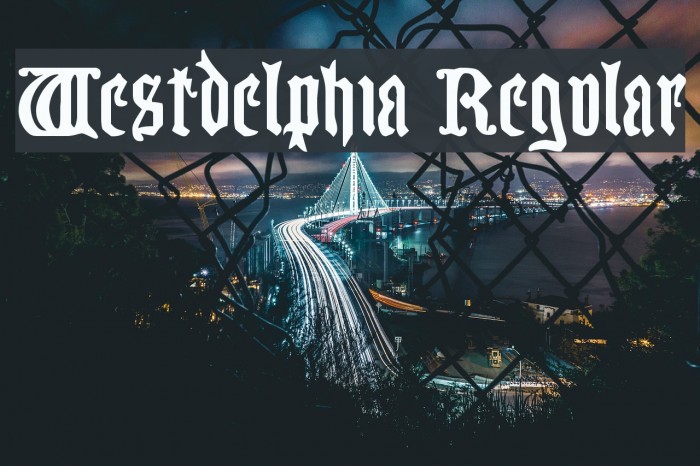 Westdelphia Regular Font examples