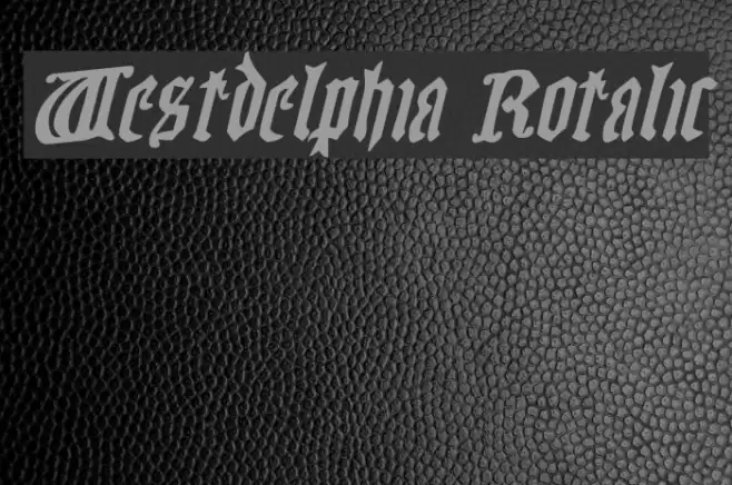 Westdelphia Rotalic Font examples