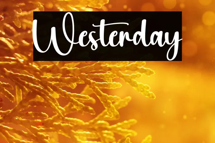 Westerday Example 1