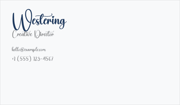 Westering Business Card