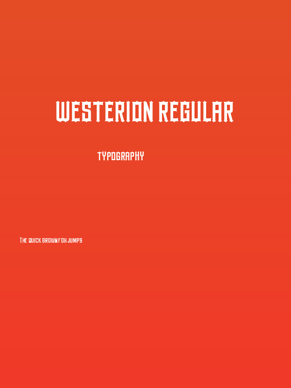Westerion Regular Poster