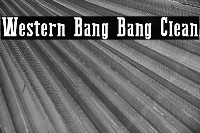 Western Bang Bang Clean Font examples