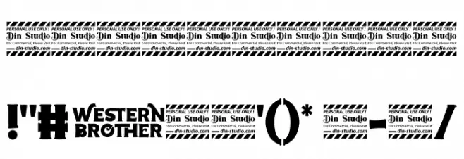 Western Brother Personal Use フォント その他の文字