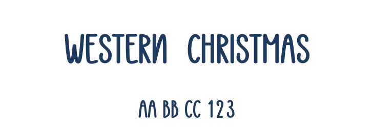 Western  Christmas Font Preview