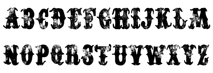 Western Dead Font LOWERCASE