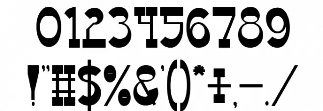 Western Eastern Font OTHER CHARS