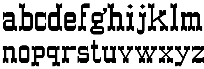 Western Normal Font LOWERCASE