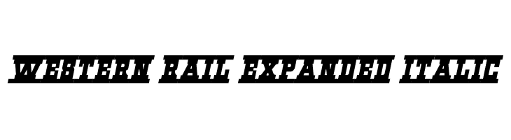 Western Rail Expanded Italic  नि: शुल्क फ़ॉन्ट्स डाउनलोड