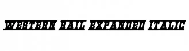 Western Rail Expanded Italic  Frei Schriftart Herunterladen