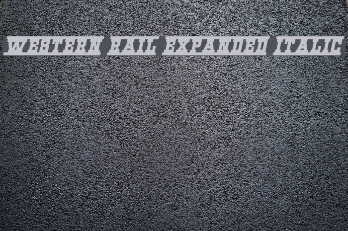 Western Rail Expanded Italic Font examples