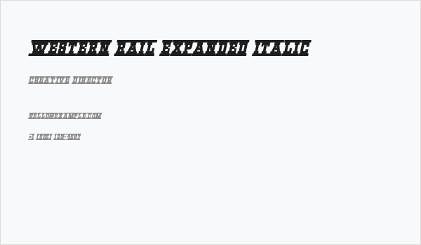 Western Rail Expanded Italic Business Card