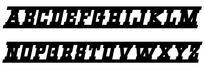 Western Rail Expanded Italic Font LOWERCASE