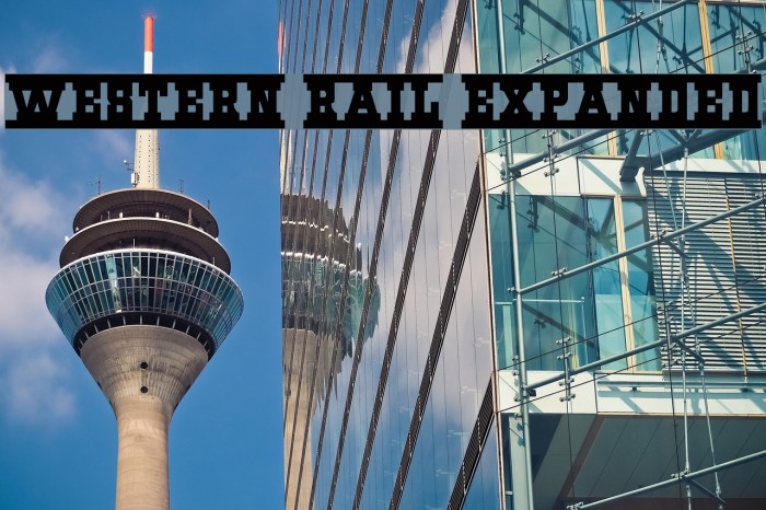Western Rail Expanded Font examples