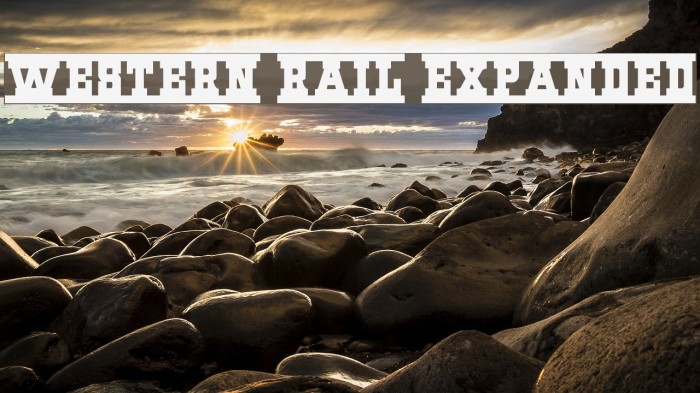 Western Rail Expanded Font examples