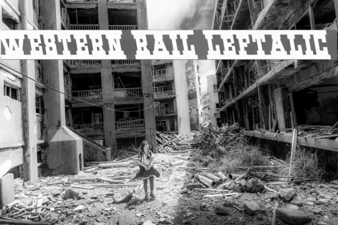 Western Rail Leftalic Font examples