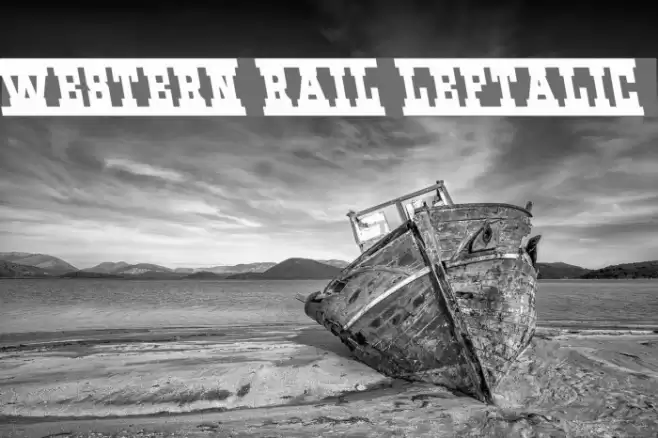 Western Rail Leftalic Font examples