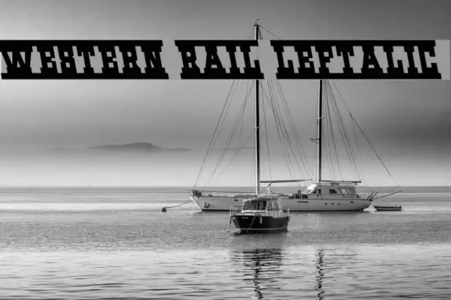 Western Rail Leftalic Font examples