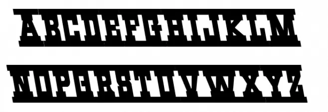 Western Rail Leftalic Font LOWERCASE