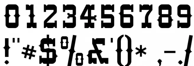 Western Regular:001.001 Font OTHER CHARS