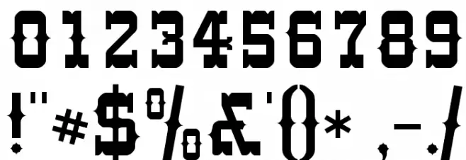 Western Font OTHER CHARS