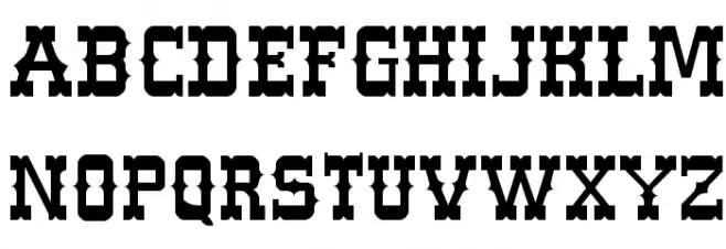 Western フォント 大文字